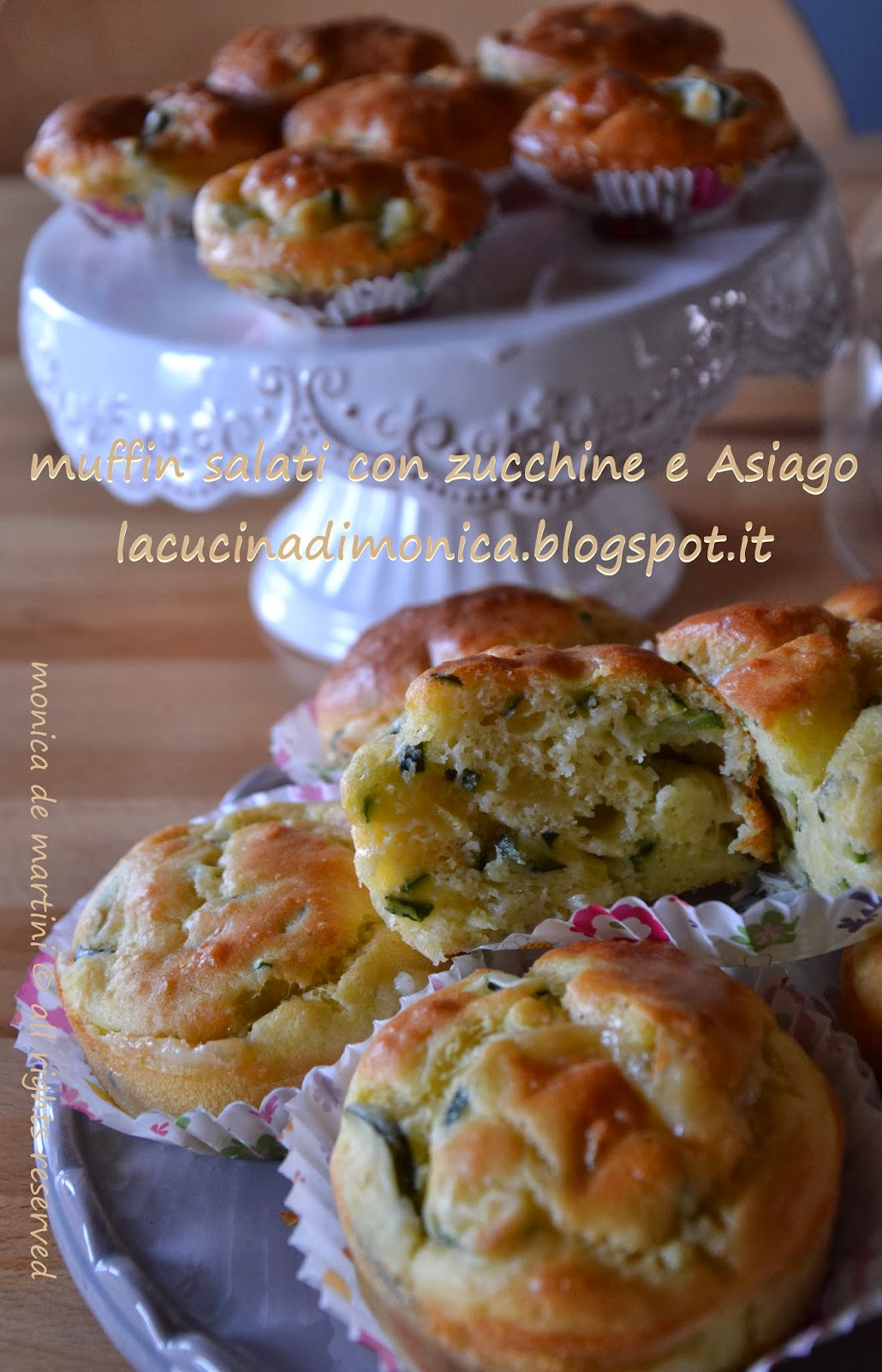 muffin salati con zucchine e Asiago