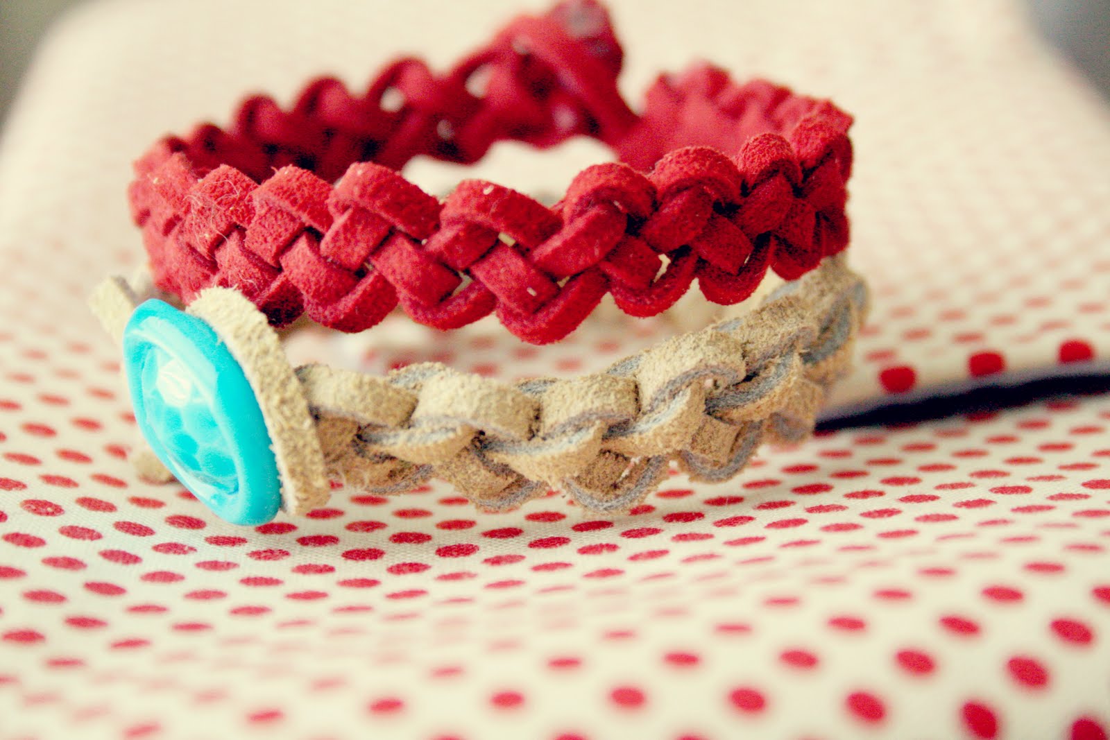 Buggie and Jellybean Slip Knot Leather Bracelets {DIY}