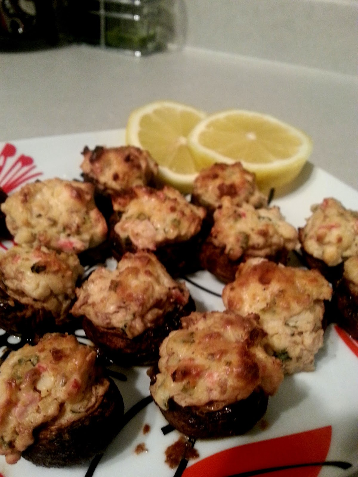 the Experimental Spoon Crab Stuffed Mushrooms