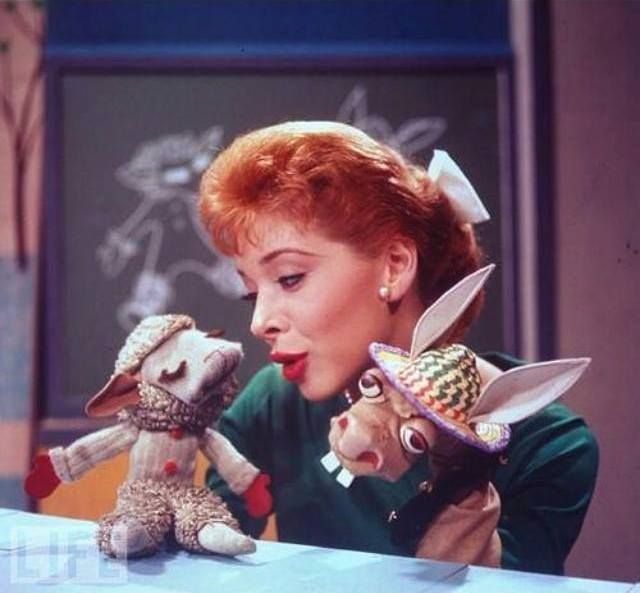 1962 SHARI LEWIS with Wing Ding, Charley Horse, Lamb Chop and Hush Puppy