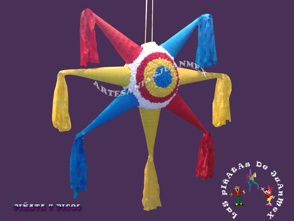 LAS PIÑATAS DE JUANMEX Mis Piñatas, Piñatas Estrella 7 picos