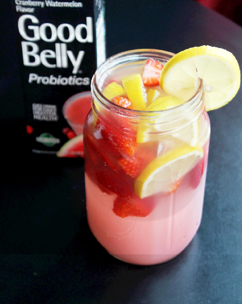 Strawberry Lemonade Probiotic Spa Water - Not Quite a Vegan