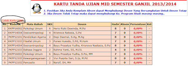 Cara Mencetak Kartu Ujian Mid Semester UPI "YPTK" Padang Cara Mencetak Kartu Ujian Mid Semester UPI "YPTK" Padang