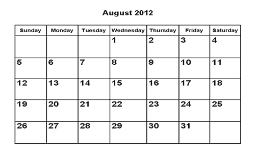 Have you laughed today ?: Calendar august 2012