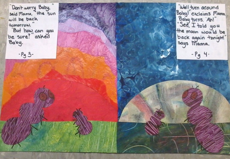 Ms. Stein's Artwork Eric Carle Inspired Story Collage