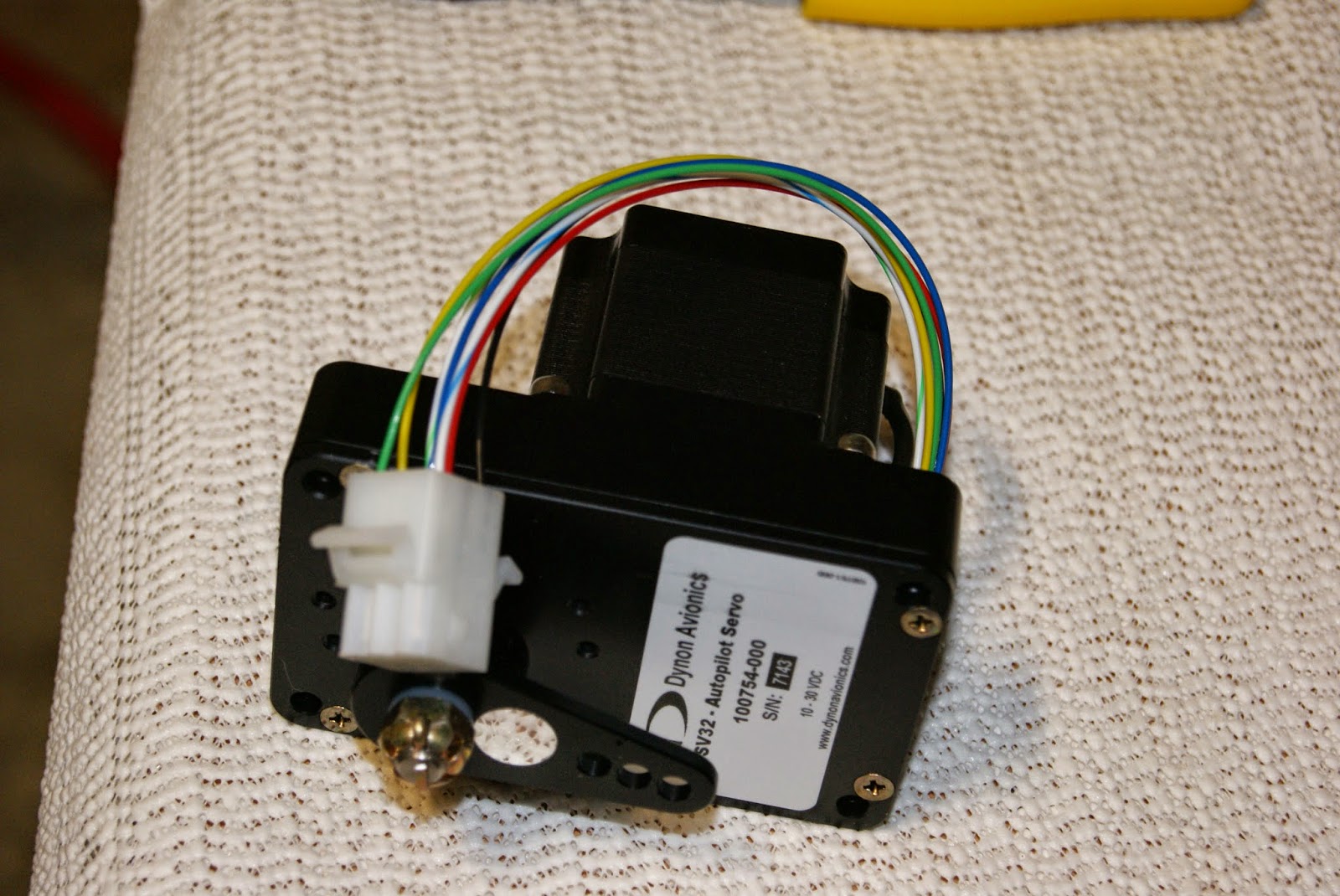 DOG Aviation John's RV12 Blog Dynon Autopilot Pitch Servo Motor Installed