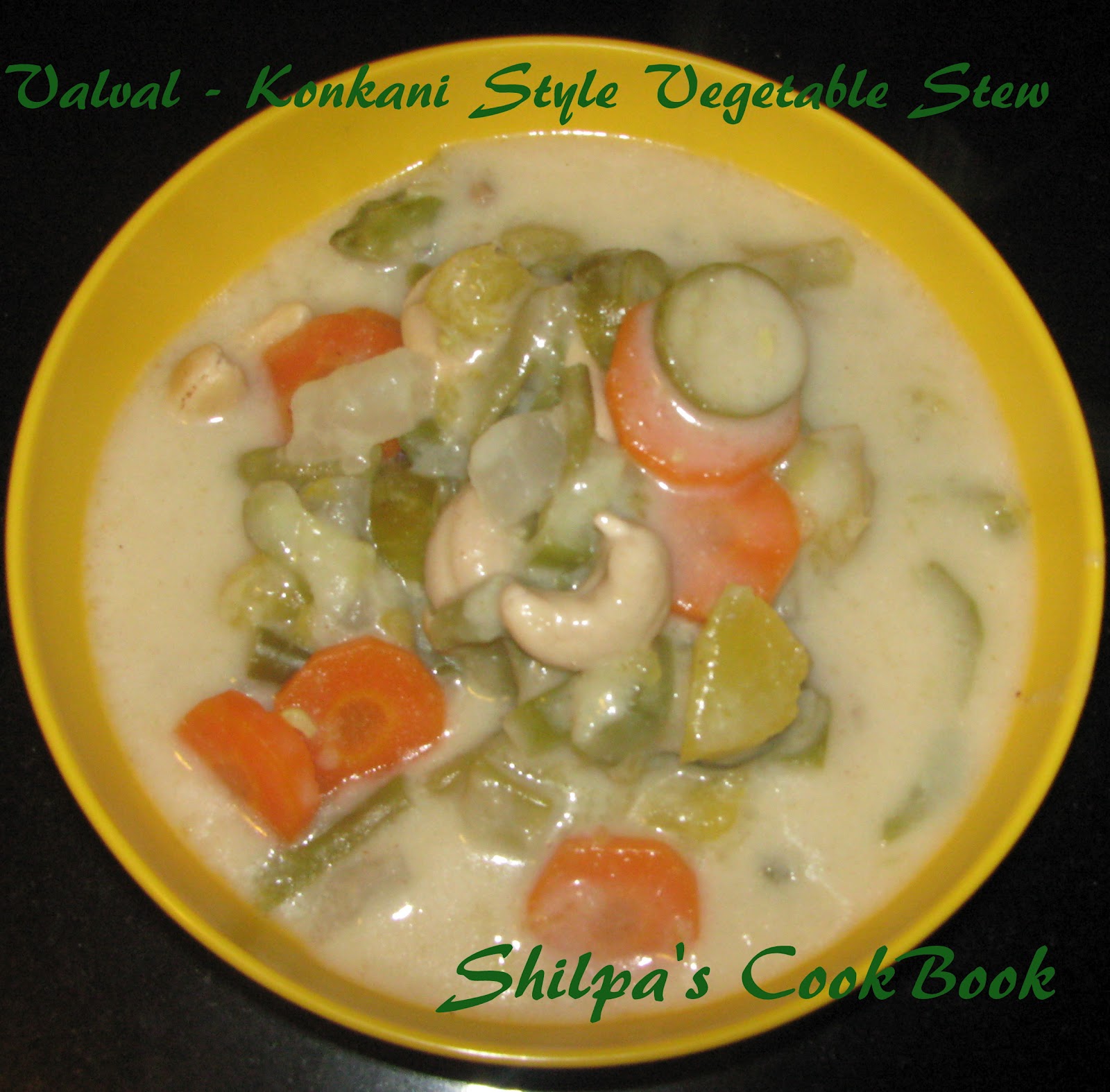 Cook Book Valval Konkani Style Vegetable Stew