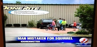 kronenwetter man mistaken for squirrel news tv funny fail