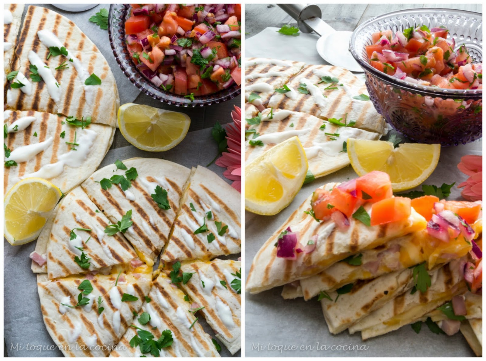 Mi toque en la cocina Quesadillas sincronizadas con pico de gallo