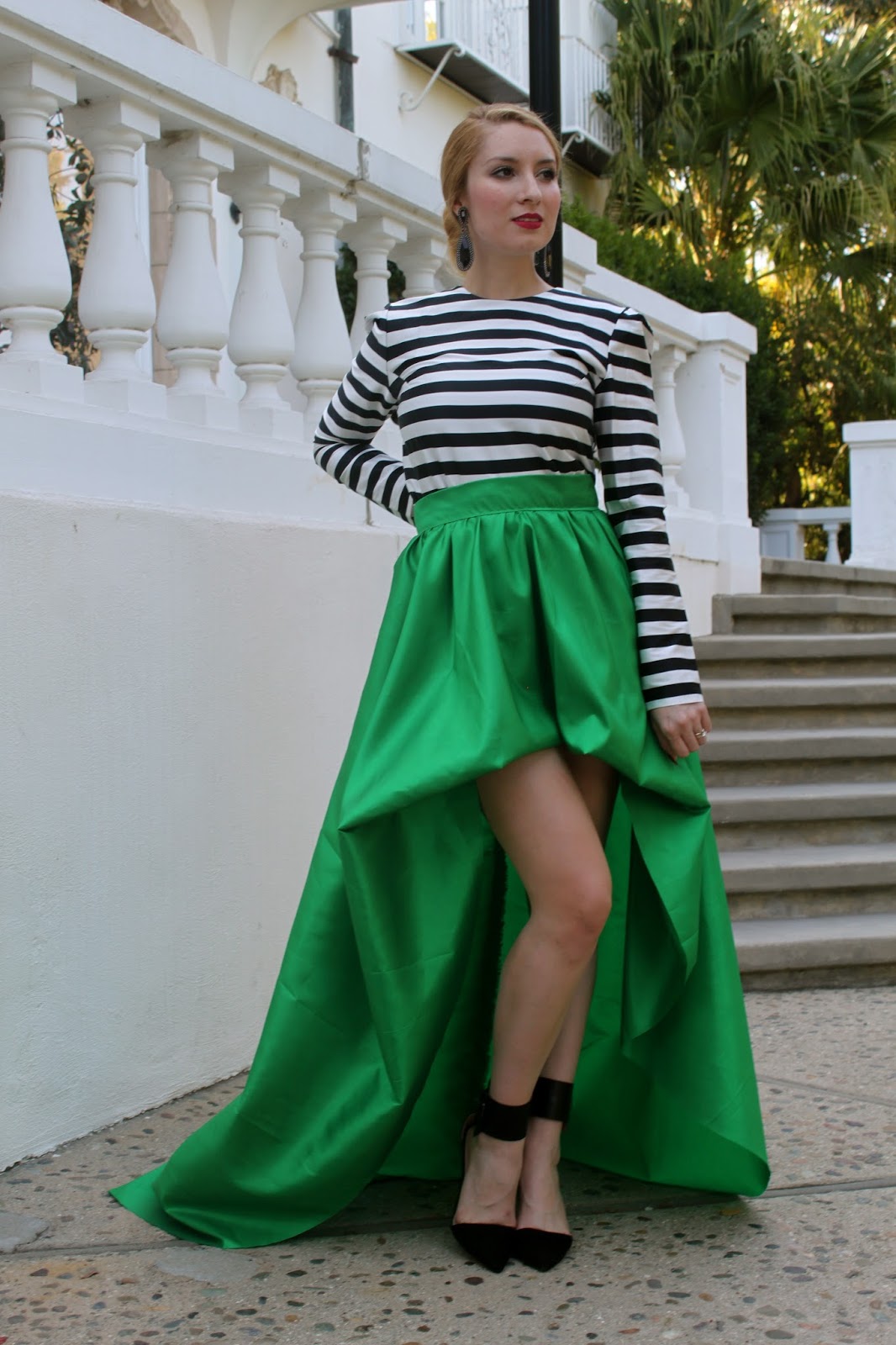 A FASHIONATED GIRL: Green skirt