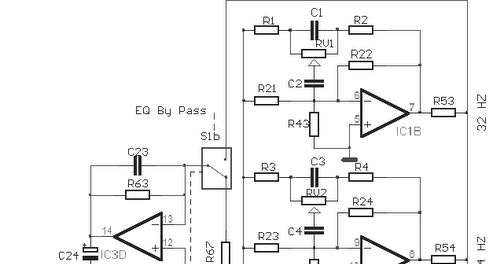 Graphic Equalizer Schematic 10 band Mono - Electronic Circuit Schematic