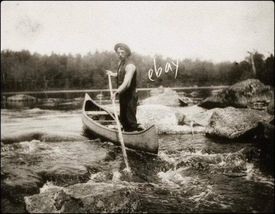 Paddle Making (and other canoe stuff) Historic Photo Canoe Poling