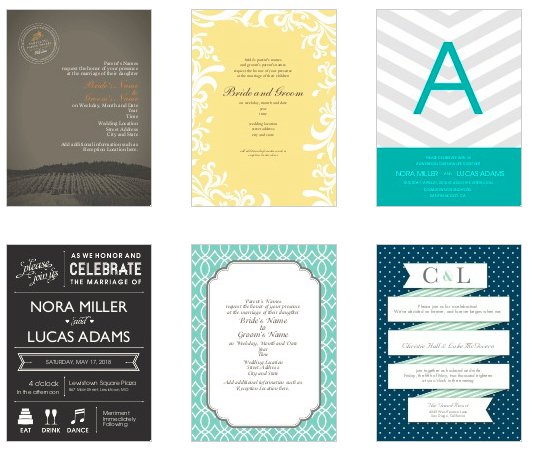 You could use your gift certificate to order wedding invitations