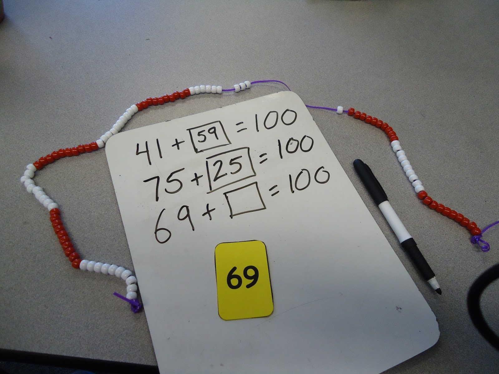 The Elementary Math Maniac How to Make 100 Bead Strings