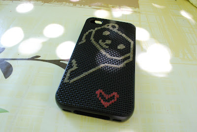 iphone coque DIY fil à broder chat