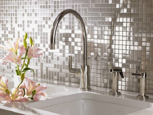 Kitchen Backsplashes Mosaic sink