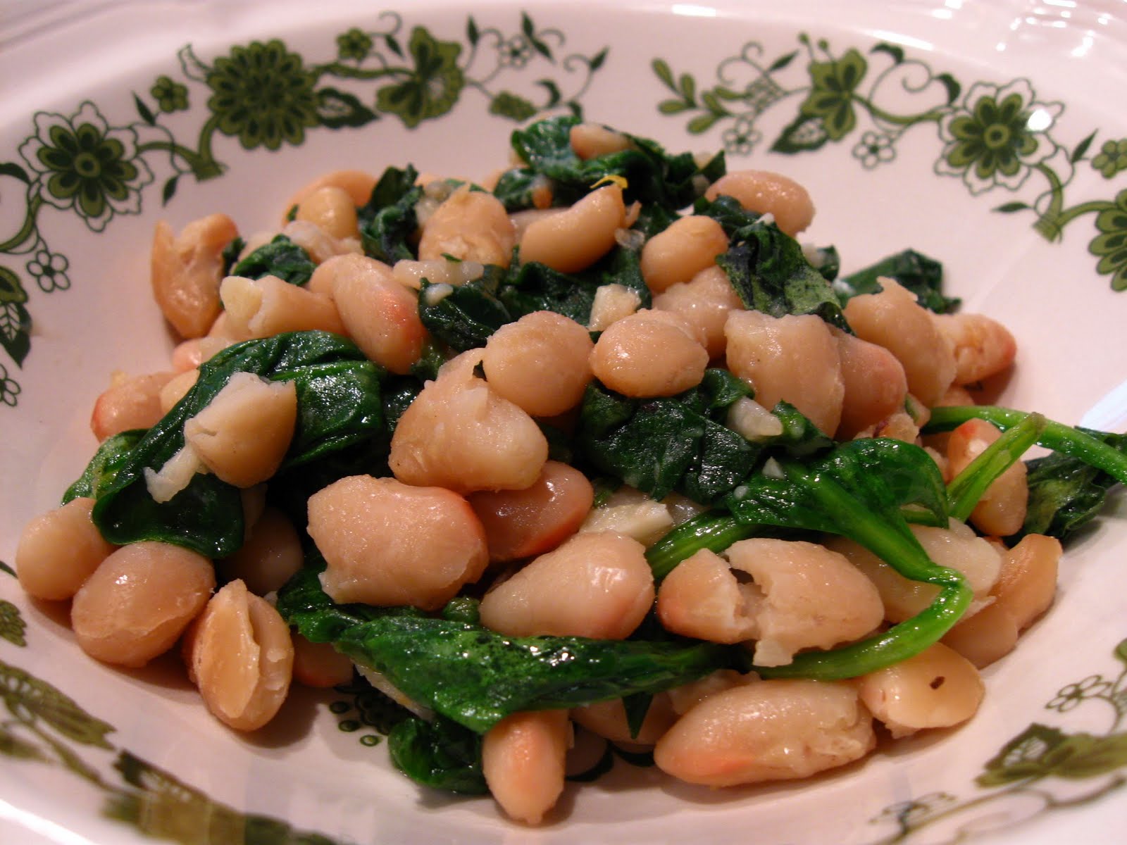Cooking From Scratch Spinach and Great Northern Beans