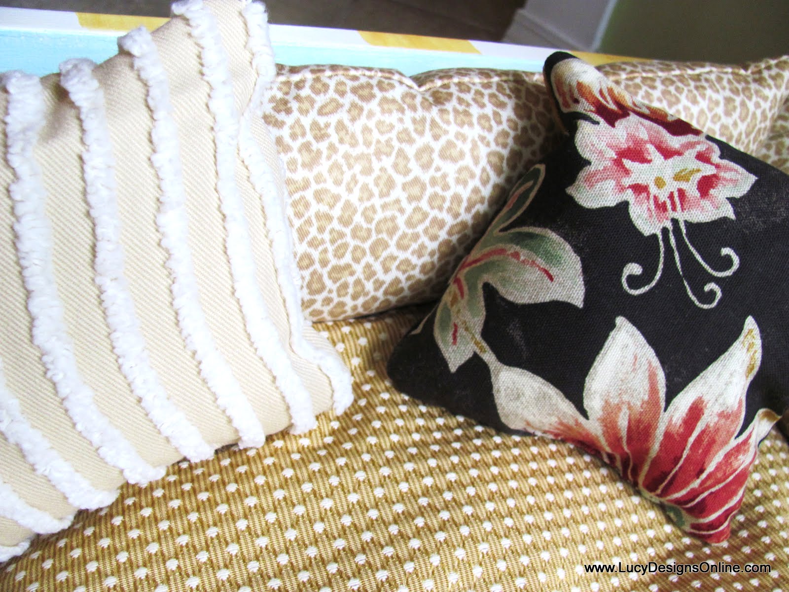 Beach Dog Bed, Beach Style Cabana Design with Skimboard Headboard, Seaside, Beach House Decor