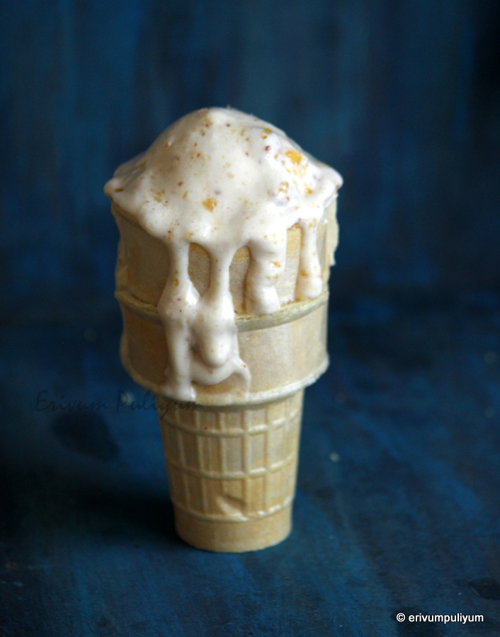 Erivum Puliyum Butterscotch Ice Cream Indian Style Butter Scotch