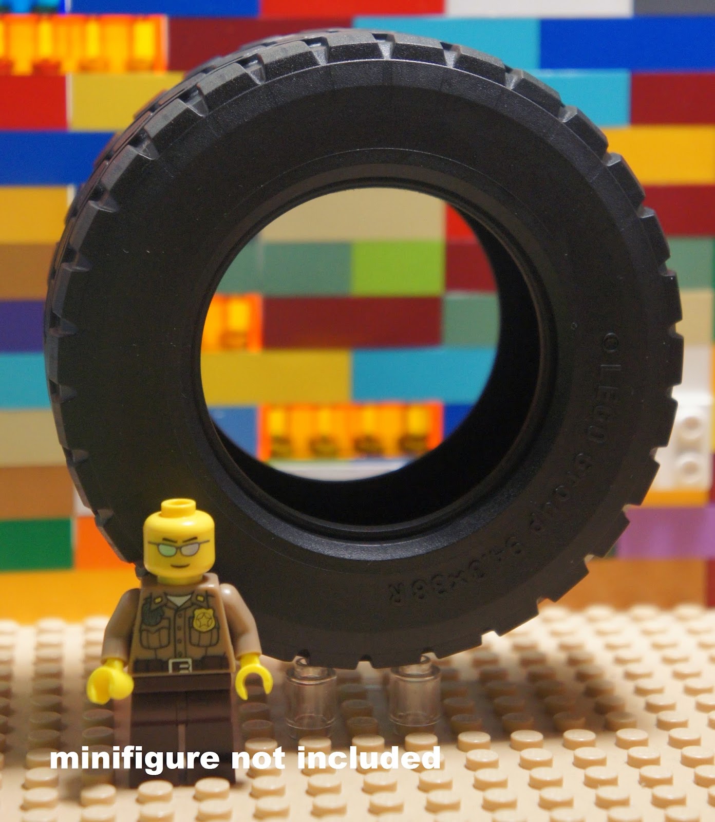 LEGO 4610381 Black Rubber TYRE TIRE 94.3 x 38 R (92912) for Trucks