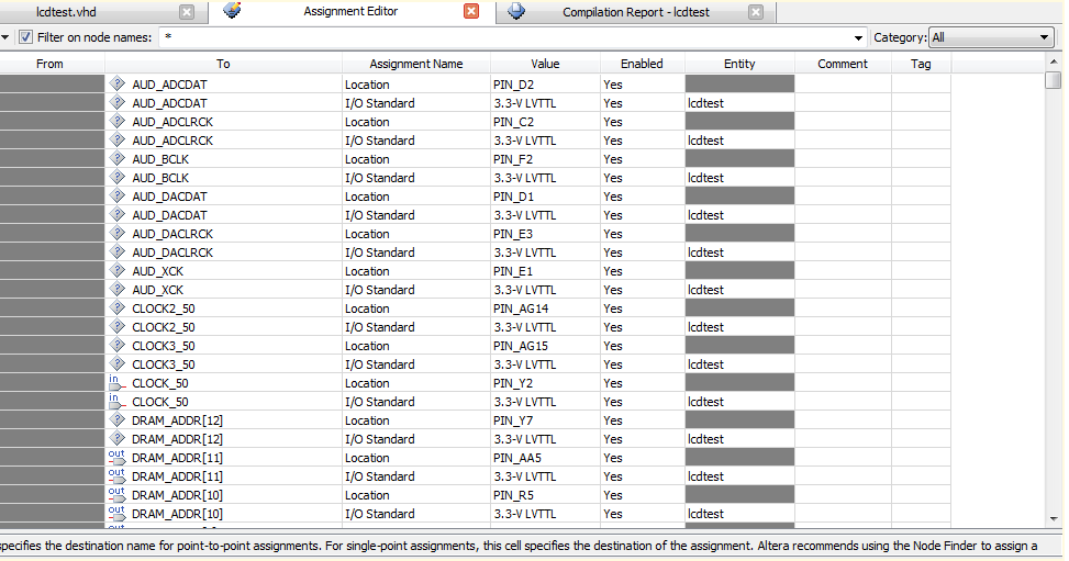 Assignment editor