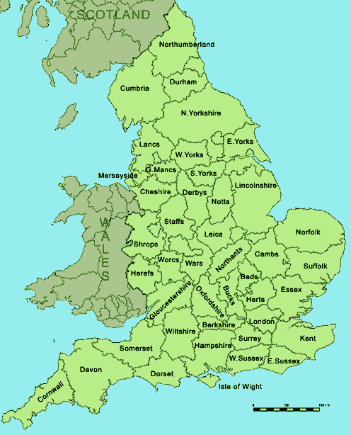 En Inglaterra Mapa