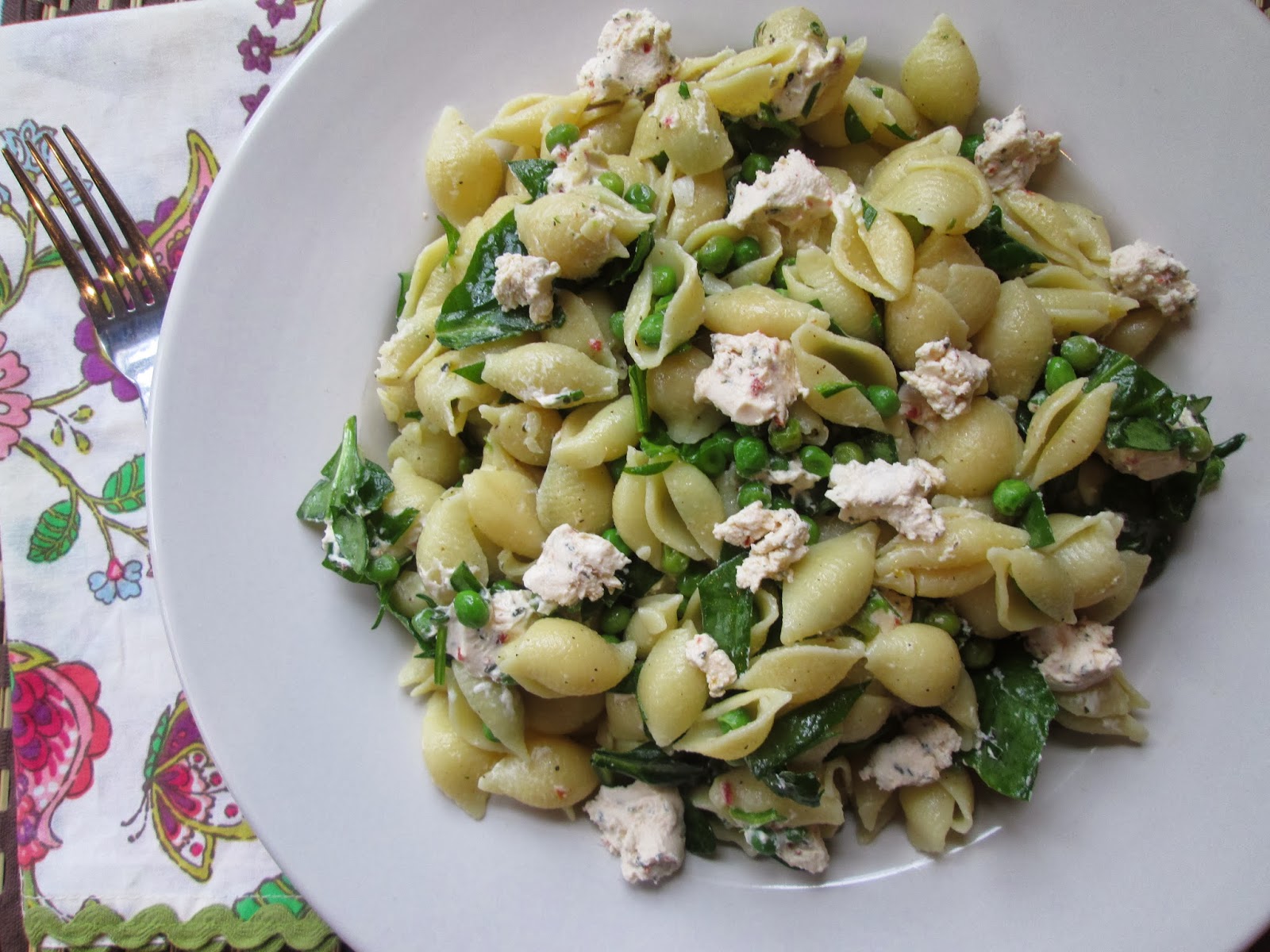 Stirring the Pot Goat Cheese, Lemon, and Pea Pasta Salad
