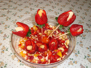 Macedonia Con Capullos De Fresas