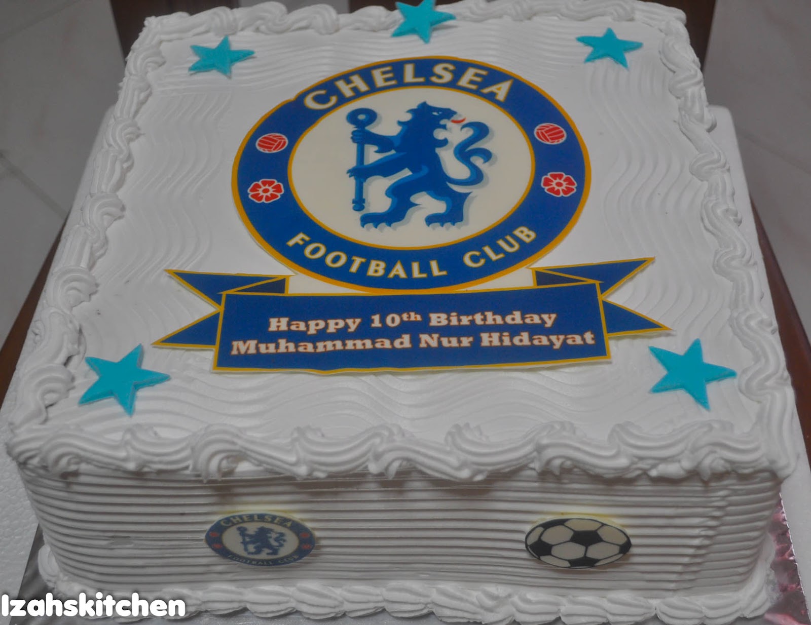 Izah�s Kitchen Chelsea Soccer theme cake for Hidayat Izah�s Kitchen Chelsea Soccer theme cake for Hidayat