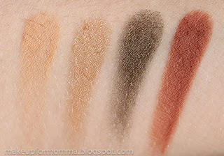 bareMinerals The Rare Find, Super Natural Collection - Swatches, Direct Sunlight Lost for Words, Surreal, Eureka, Frisson