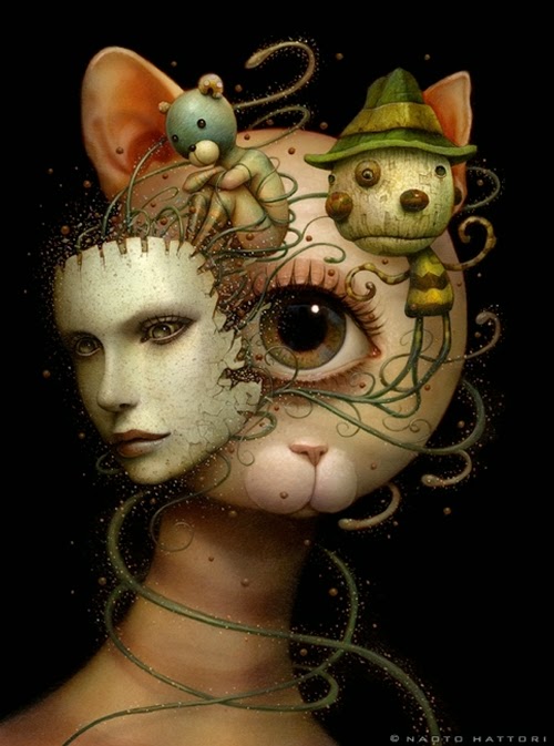 14-Mind-Gazing-Naoto-Hattori-Dream-or-Nightmare-Surreal-Paintings-www-designstack-co