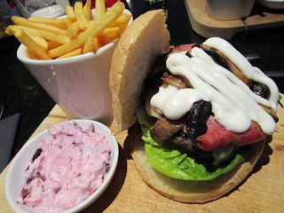 Burger, fries & 'slaw. Burger, fries & 'slaw.