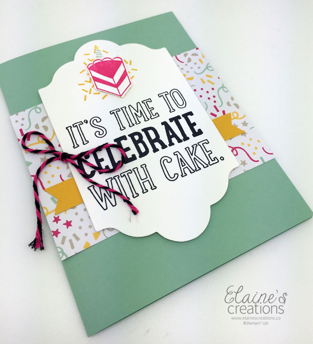 Elaine's Creations Party with Cake Birthday Card Pop Up