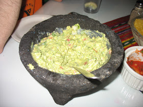 The final product - a molcajete full of tasty guacamole!