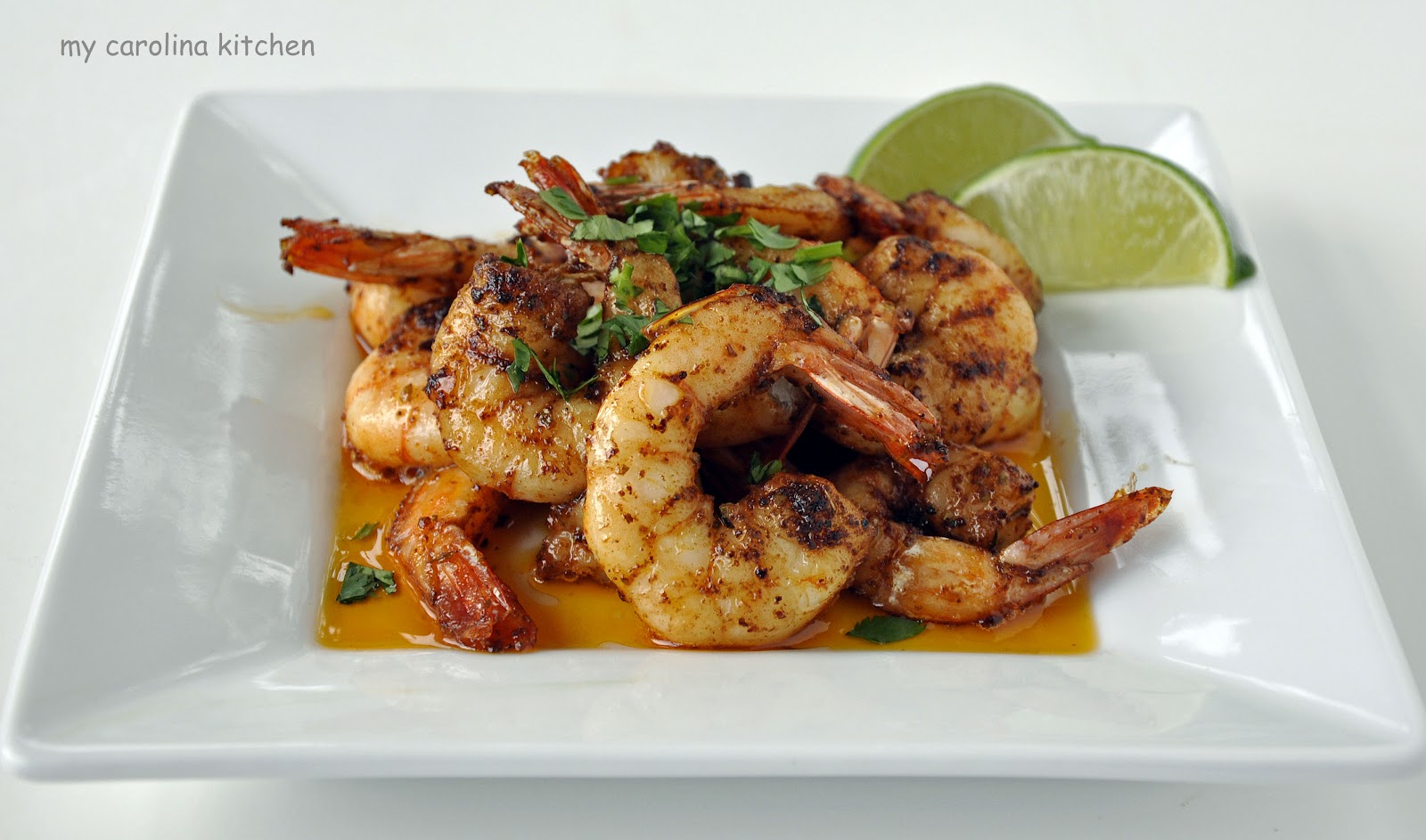 My Carolina Kitchen Spicy Shrimp two ways to serve the same dish
