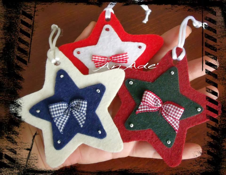 Alberi Di Natale In Pannolenci Da Appendere Alla Porta Creazioni AnAde' : Natale