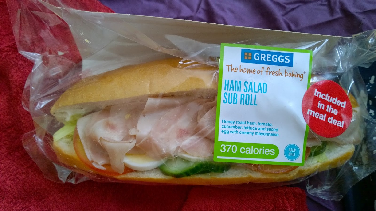 Greggs Chicken and Bacon Layered Salad/Ham Salad Sub Toto Eats The World