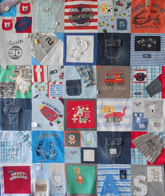 Memory quilt for boy