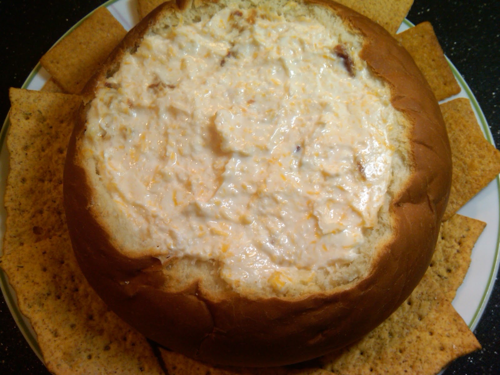 Michele's Woman Cave Bread Bowl Cheese Dip