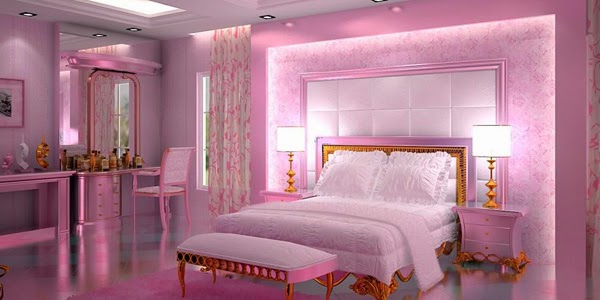 Pencahayaan dan tema warna romantis kamar tidur