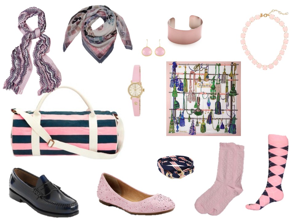 The Navy & Pink Common Capsule Wardrobe with Navy & Pink accessories! The Vivienne Files