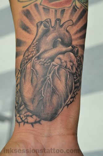 Human Heart Tattoo Posted by Ink Sessions Tattoo Voted 1 In Los Angeles 