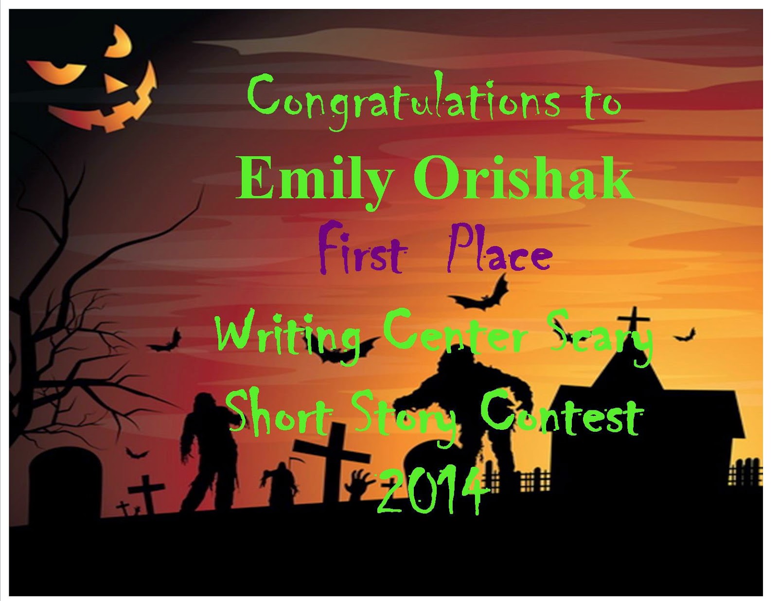 the writing center held a two sentence scary short story contest for halloween this year students posted their stories on the centers facebook page - Halloween Short Story Contest the writing center held a two sentence scary short story contest for halloween this year students posted their stories on the centers facebook page - Halloween Short Story Contest