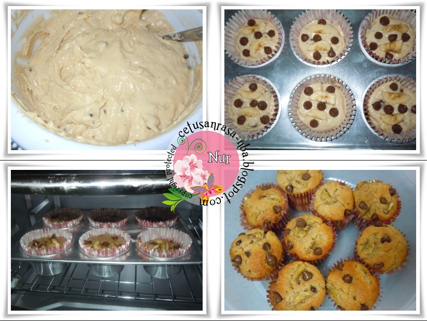 Cetusan Rasa Banana Chocolate Muffins Resepi Chef Wan