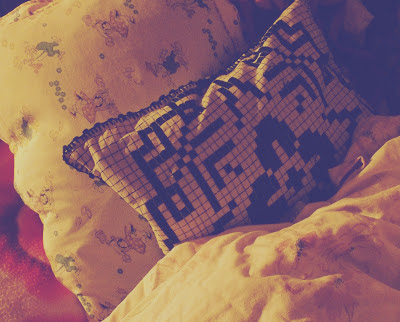 Pillows in bed