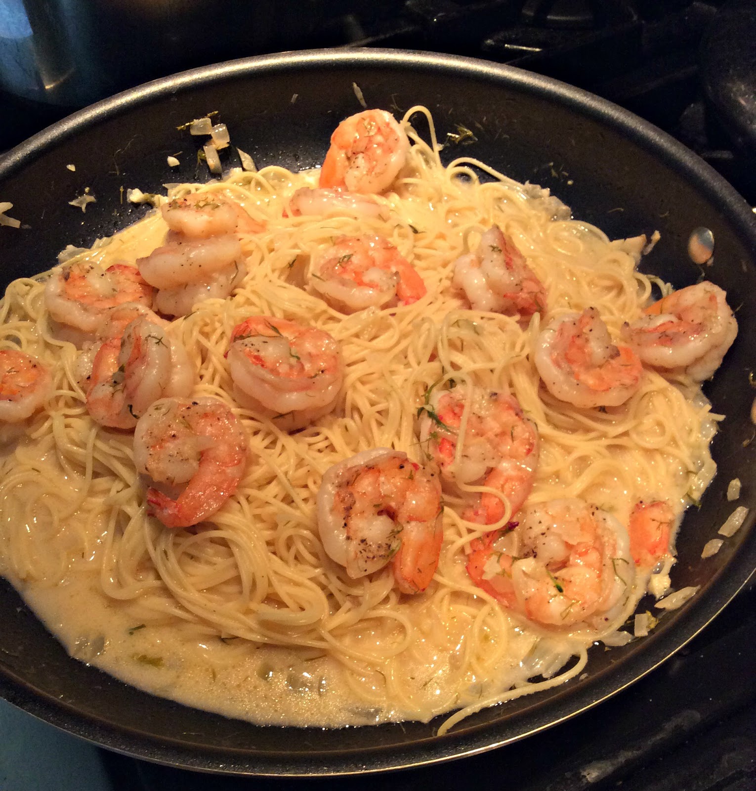 Cooking On A Budget Shrimp with LemonMustard Dill Sauce