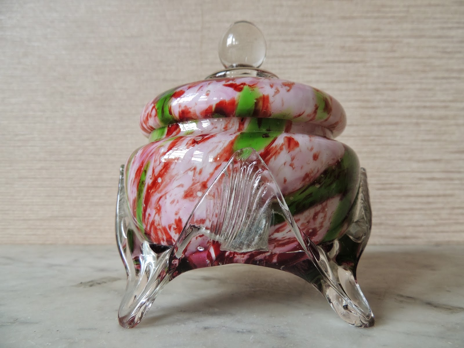 Henry Antique Collections Antique Hand Made Blown Glass Candy Dish