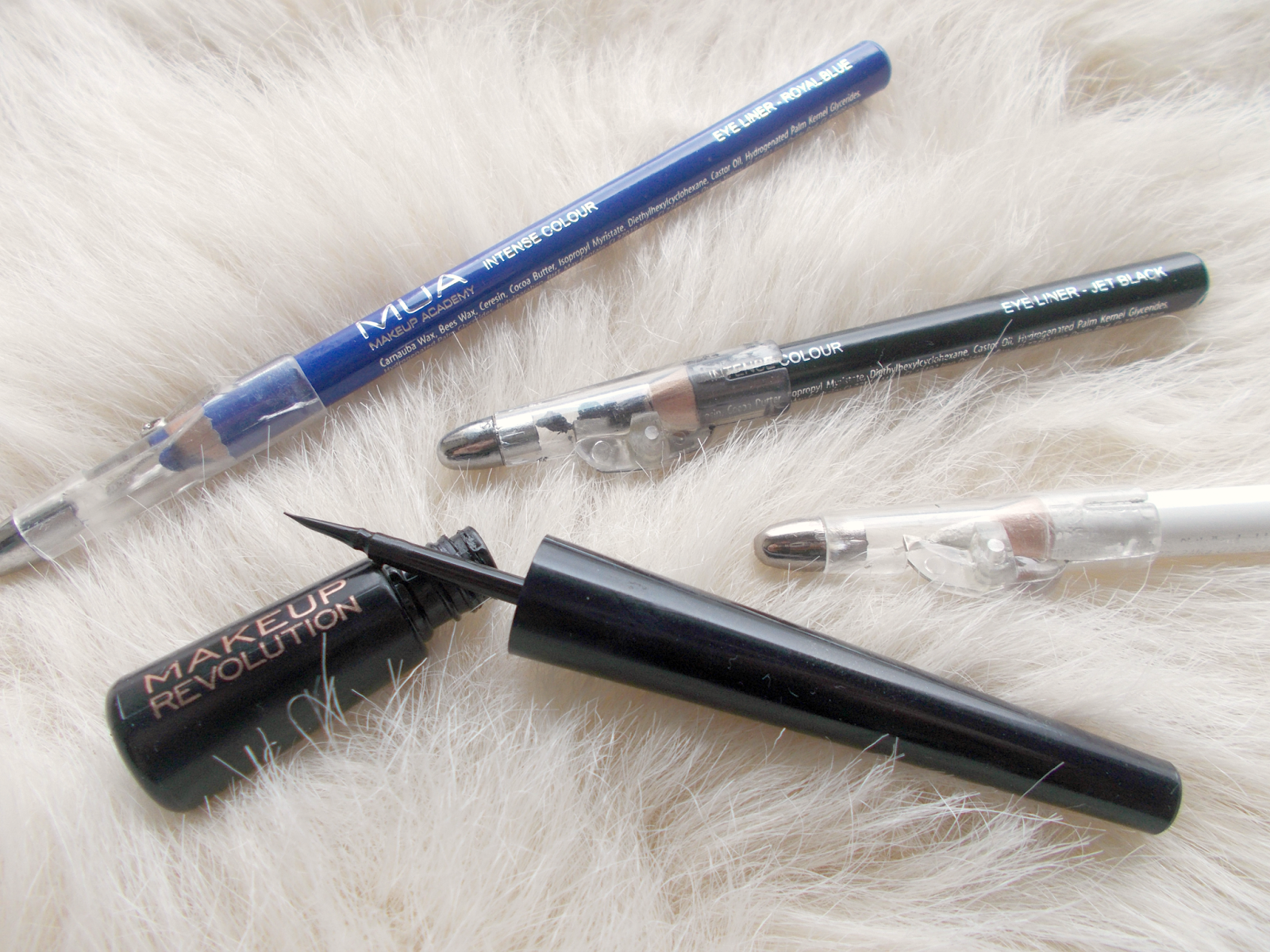 top 10 makeup products under £10 #irishblogcollab budget drugstore makeup revolution mua eyeliner pencil liquid