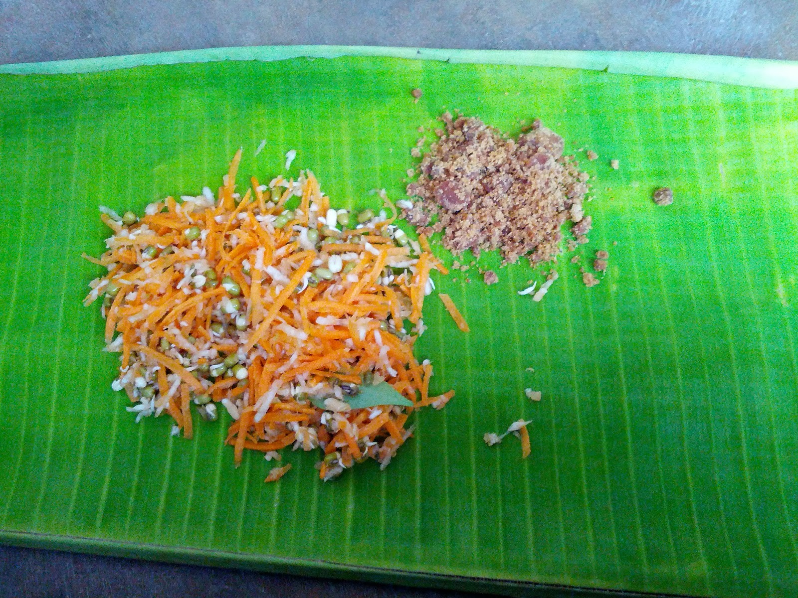 Passions & Practices Carrot, Cabbage & Sprouted Green gram Salad