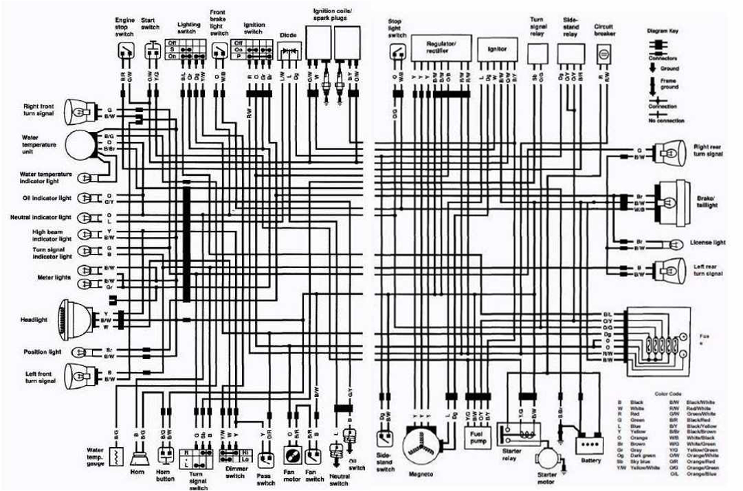 Suzuki VS800 Intruder 1992 Complete Electrical Wiring Diagram (UK